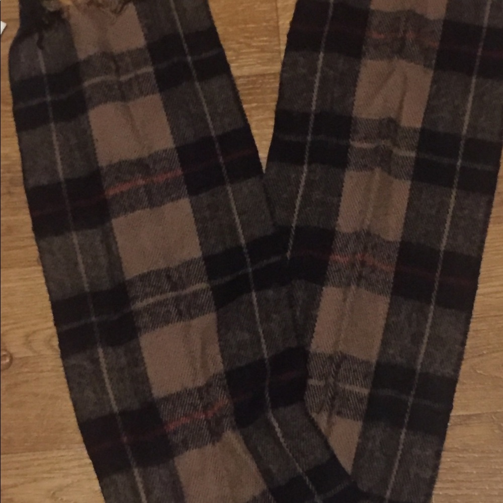 Brown flannel scarf